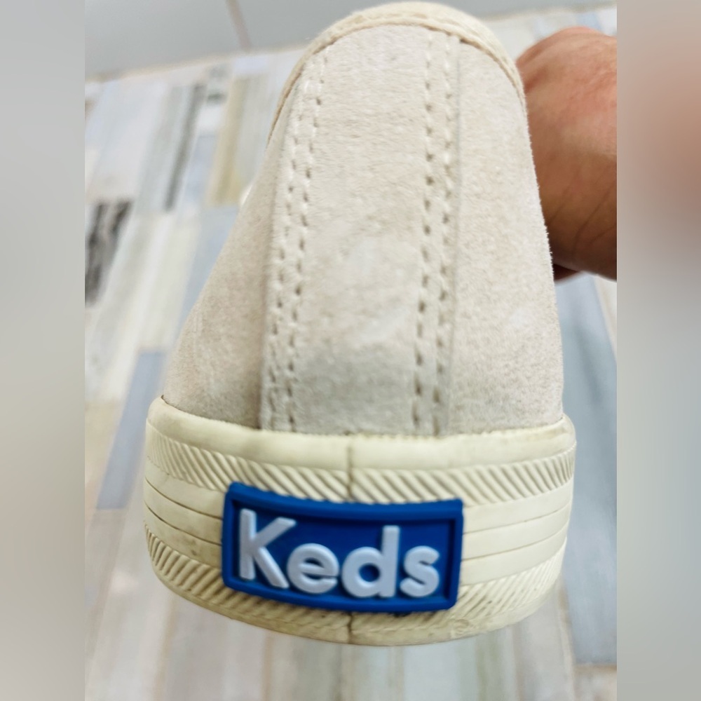 Keds Kickstart Womens 8.5 shoes beige taupe Suede Lace Up Athleisure Sneakers - Picture 5 of 14